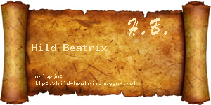 Hild Beatrix névjegykártya