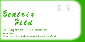 beatrix hild business card